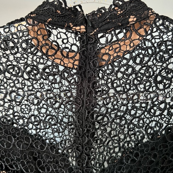 NIKIBIKI Black Guipure Long-sleeve Dress - Picture 4 of 9